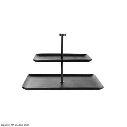 ASA - Etagere - Holz  -2 stufig - rechteckig - Schwarz