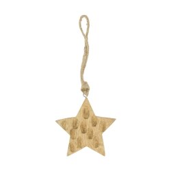 DIJK - Sternhänger - Mangoholz - gefleckt - 9 x 9 x...