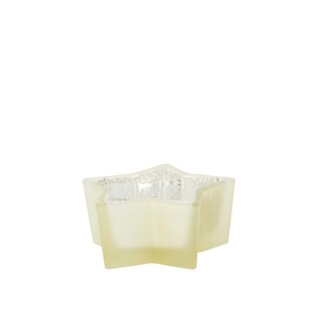 DIJK - Windlicht - Stern - Glas - 8,5 x 8,5 x 12,5 cm - creme