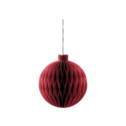 Inge Glas - Kugelhänger - Papier - 15 cm - dunkelrot