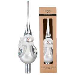 Inge Glas - Formspitze Schneemann - 28 cm - Frosty silver...