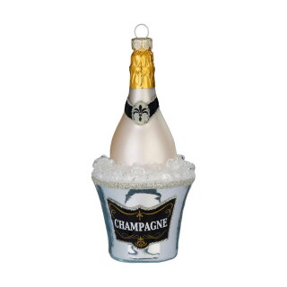 Inge Glas - Champagnerflasche im Kühler - Glas - 13 cm - Gold