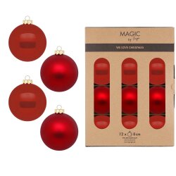 Inge Glas - Kugeln in Box / 12 Stück - Classic...