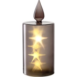 Leonardo - LED Kerze - Silenzio - 21 cm - grau