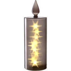 Leonardo - LED Kerze - Silenzio - 27 cm - grau
