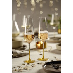 Leonardo - 2 Sektgläser - gold - 280 ml