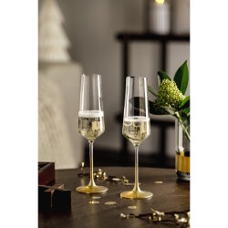 Leonardo - 2 Sektgläser - gold - 280 ml