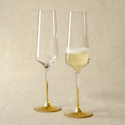 Leonardo - 2 Sektgläser - gold - 280 ml