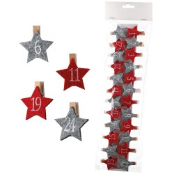 Gilde - Adventskalender Set - Stern mit Klammer