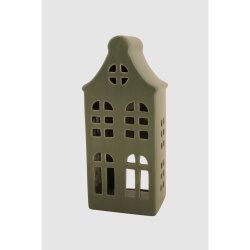ARTE - Deko-Haus - Soba - 10x8x25 cm - dunkelgrün