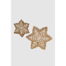 ARTE - Schneeflocke - Karli - 10x2 cm - natur/weiß - S