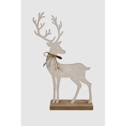 ARTE - Hirsch - Fasina - 13x4x24 cm - ant. weiß - S