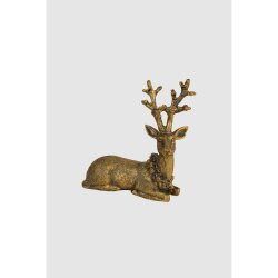 ARTE - Hirsch - Ruby - Polyresin - 13x5x14 cm - altgold