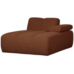 woood - Mojo - Sofa - Bouclé - Rostbraun Meliert - Rechts