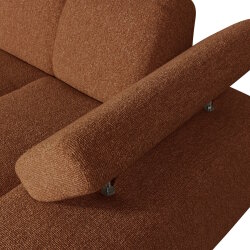 woood - Mojo - Sofa - Bouclé - Rostbraun Meliert - Rechts
