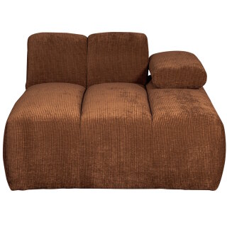 woood - Mojo - Sofa - Geripppter Webstoff - Rostbraun - Rechts