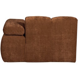 woood - Mojo - Sofa - Geripppter Webstoff - Rostbraun - Rechts