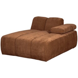 woood - Mojo - Sofa - Geripppter Webstoff - Rostbraun - Rechts