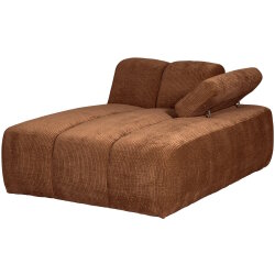 woood - Mojo - Sofa - Geripppter Webstoff - Rostbraun - Rechts