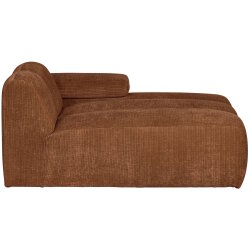 woood - Mojo - Sofa - Geripppter Webstoff - Rostbraun - Rechts