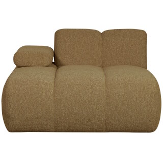 woood - Mojo - Sofa - Bouclé - Gelb-Braun Melange - Links