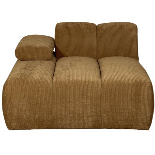 woood - Mojo - Sofa - Gerippter Webstoff - Honiggelb - Links