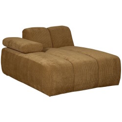 woood - Mojo - Sofa - Gerippter Webstoff - Honiggelb - Links
