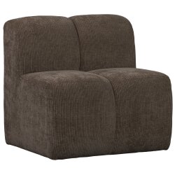 woood - Mojo Essbank - Gerippter Webstoff - Braun