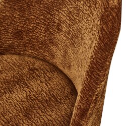 woood - Vogue - 2er Set Esszimmerstuhl - 3D Chennile - Mittelbraun - Chrombeine