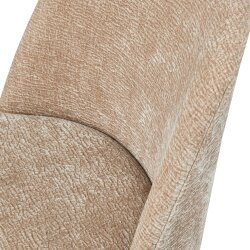 woood - Vogue - 2er Set Esszimmerstuhl - 3D Chennile - Sand - Chrombeine