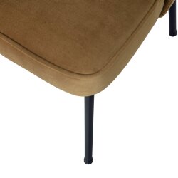woood - Vogue - 2er Set Esszimmerstuhl - Samt - Honiggelb