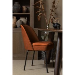 woood - Vogue - 2er Set Esszimmerstuhl - Samt - Rost