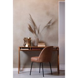 woood - Vogue - 2er Set Esszimmerstuhl - Ecoleder - Cognac