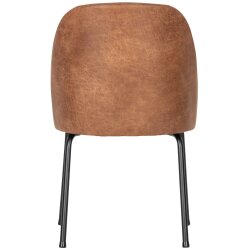 woood - Vogue - 2er Set Esszimmerstuhl - Ecoleder - Cognac
