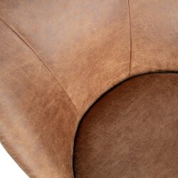 woood - Vogue - 2er Set Esszimmerstuhl - Ecoleder - Cognac