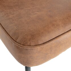 woood - Vogue - 2er Set Esszimmerstuhl - Ecoleder - Cognac