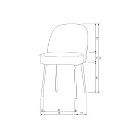 woood - Vogue - 2er Set Esszimmerstuhl - Ecoleder - Cognac