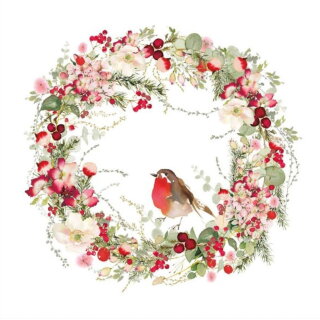 PPD - Servietten - Beautiful Christmas Wreath - 25 x 25 cm - 20 Stk