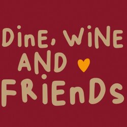 PPD - Servietten - Wine, Dine, Friends - 33 x 33 cm - 20 Stk