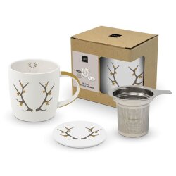 PPD - Tasse mit Edelstahlsieb und Deckel - Winter Antler