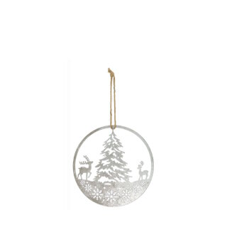 DIJK - Weihnachtshänger - tree - Metall - 18 x 18 cm - silver