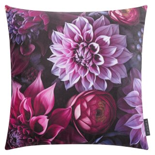 MAGMA Heimtex - Kissenhülle - Fleurs - 45x45 cm - brombeer