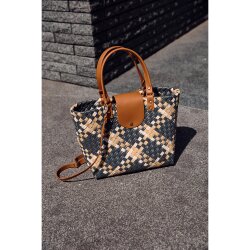 Handed By - Alley Shopper - Dark Grey Pattern - Gr&ouml;&szlig;e S