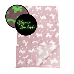 Rogon - Plaid - Glow in the Dark - Unicorn - Potpourri - 100 x 150 cm