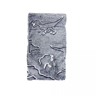 Rogon - Plaid - Glow in the Dark - Dino - Smoked Pearl- 100 x 150 cm