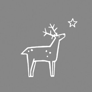 PPD - Servietten - Wishing on a Star - gray - 33 x 33 - 20 Stk