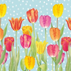 PPD - Servietten - Happy Tulips- 33 x 33 cm - 20 Stk