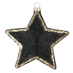 Inge Glas - Stern - Glas - Schwarz - 10,5 cm