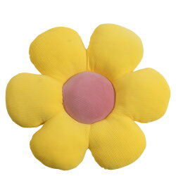 MAGMA Heimtex - Blumenkissen - Minnie - 30 cm - Rund - Gelb