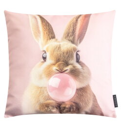 MAGMA Heimtex - Kissen - BUBBLEGUM - Hase - 45 x 45 cm